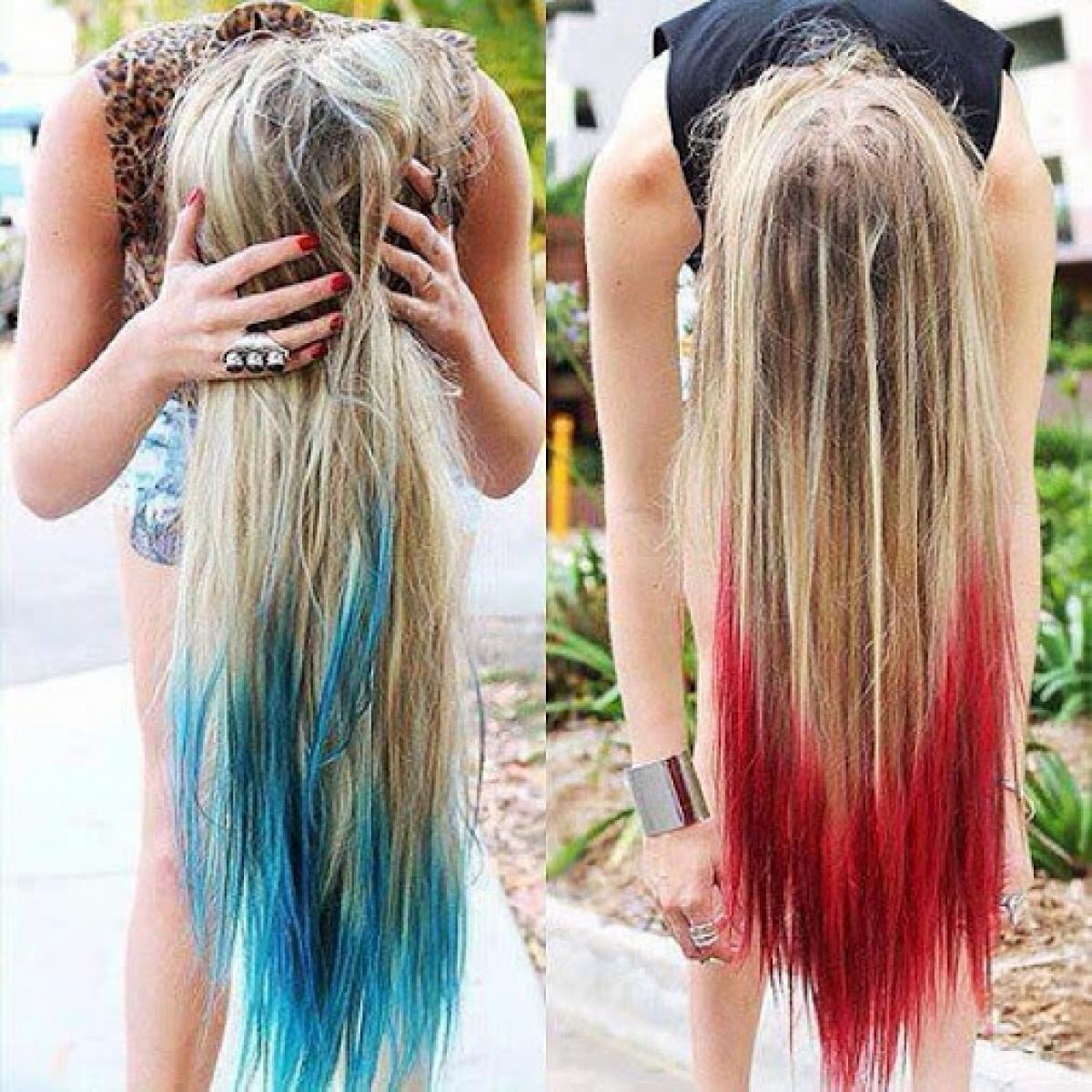 Каким цветом можно покрасить русые волосы. Цветные пряди на русых волосах. Цветные кончики. Цветные кончики волос. Цветное окрашивание кончиков волос.