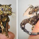 Susan Beatrice's Steampunk Creatures Made From The Parts Of Old Clocks